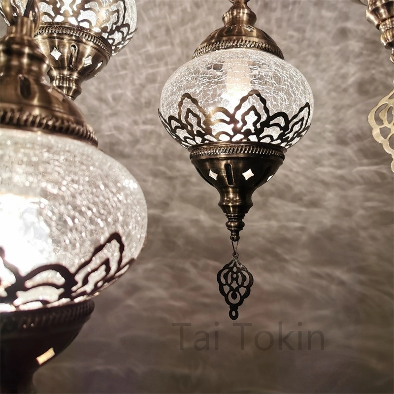 Mediterranean Style Chandelier Light Handmade Mosaic Big Turkish Lamps (WH-DC-22)