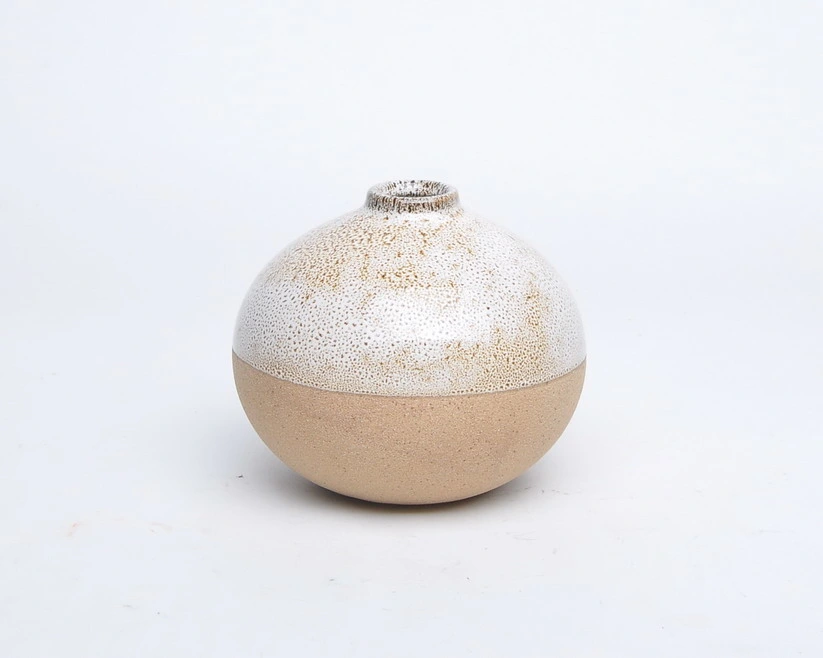 Luxury Fancy Round Bud Vases Ceramic Cheap Price Gold Small Vase for DIY Flower Decoration