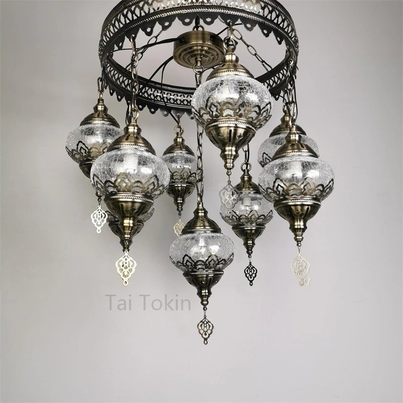 Mediterranean Style Chandelier Light Handmade Mosaic Big Turkish Lamps (WH-DC-22)