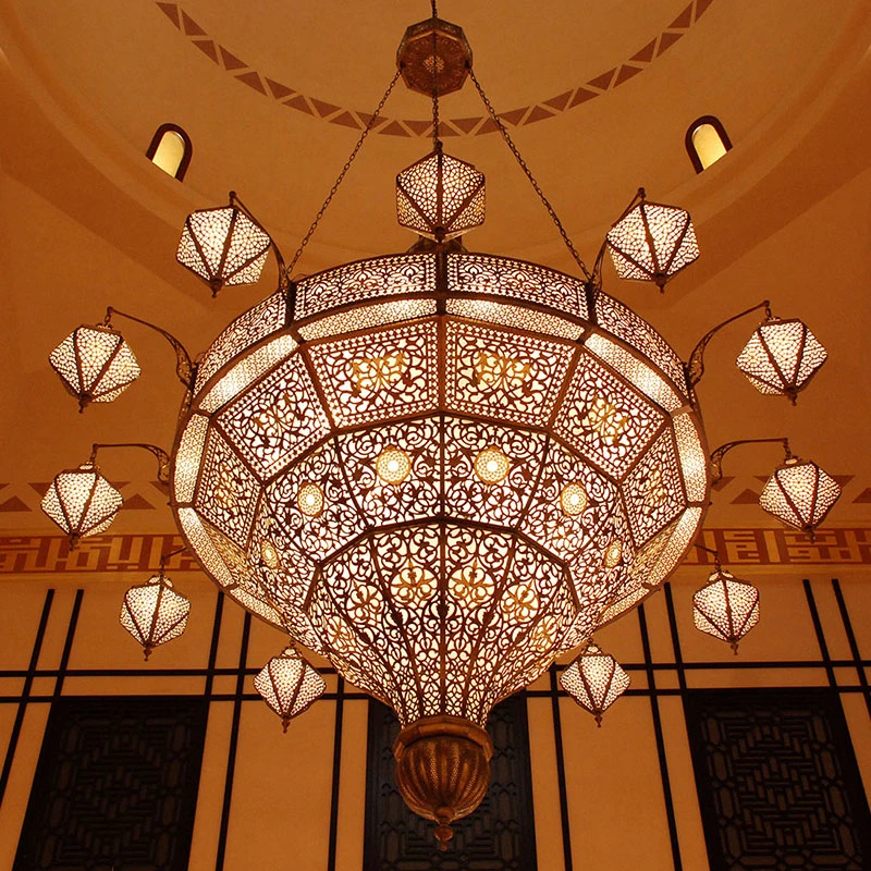 Guzhen Lighting Hotel Large Lobby Moroccan Islam Crystal Lighting Islamic Chandelier (WH-DC-54)